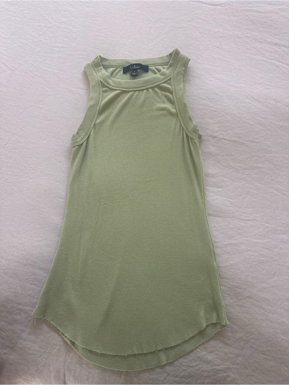 Lulu's Light Green Ribbed Racerback Tank - Picture 3 of 3